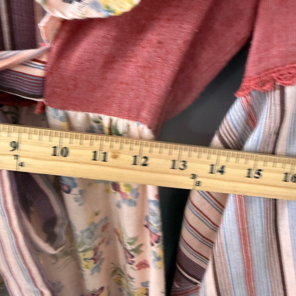 Vintage Oops California 70s Patchwork Floral Stri… - image 7